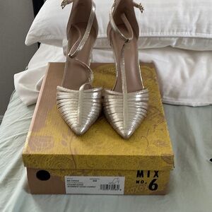 Mix No. 6 Metallic Strappy Heels